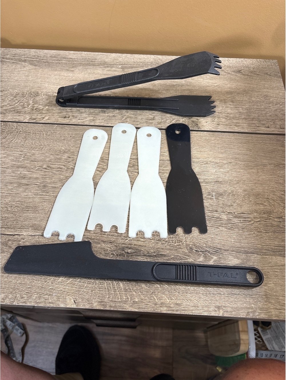 T-fal Plastic Grill Tool Set with Tongs and Scrapers